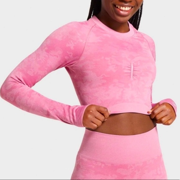 Gymshark Rose Cropped Top with Back Cutout - Picture 1 of 8